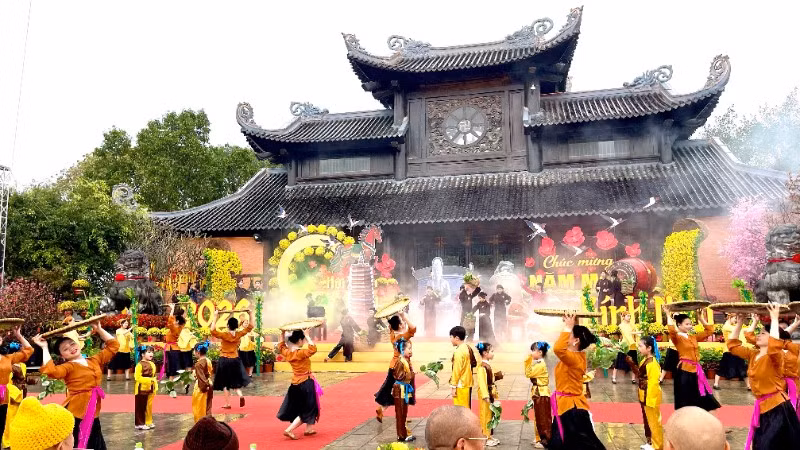 Chương trình nghệ thuật đặc sắc tại lễ khai hội chùa Bái Đính 2026.