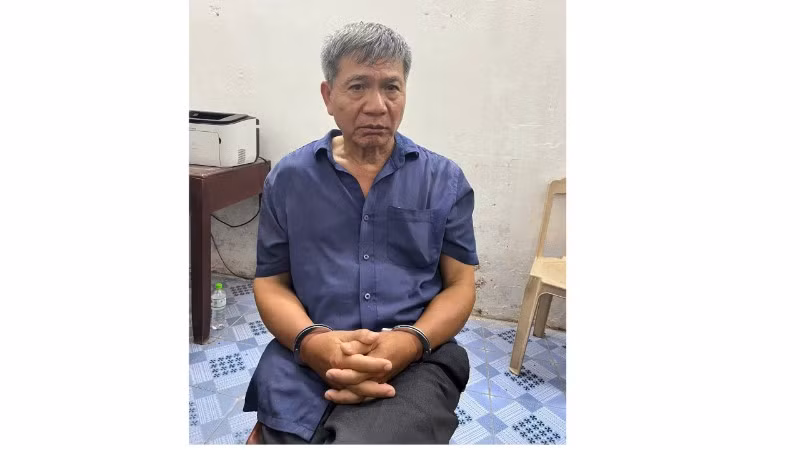 Đối tượng Bùi Mạnh Hải bị bắt giữ. 