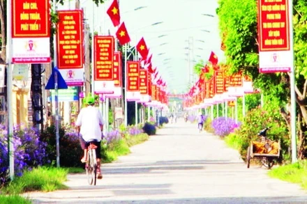 Nhờ thực hiện tốt công tác dân vận, các tuyến đường liên xã ở huyện Thanh Liêm được chỉnh trang, bảo đảm sạch, đẹp.