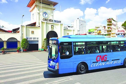 Xe buýt chạy bằng khí CNG.