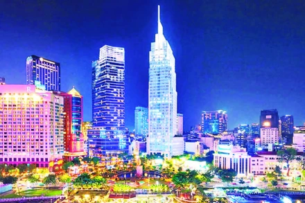Toàn cảnh khu vực trung tâm Thành phố Hồ Chí Minh. (Ảnh TẤT ĐẠT)