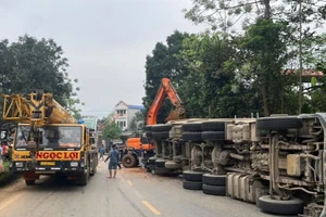 Hiện trường vụ tai nạn.