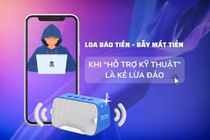“Loa báo tiền – bẫy mất tiền: Khi “hỗ trợ kỹ thuật” là kẻ lừa đảo.