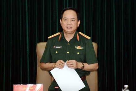  Đại tướng Trịnh Văn Quyết phát biểu chỉ đạo hội nghị. (Ảnh: VĂN CHIẾN)