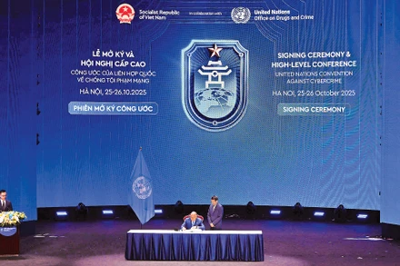 Lễ mở ký Công ước của Liên hợp quốc về chống tội phạm mạng. (Ảnh: THỦY NGUYÊN)