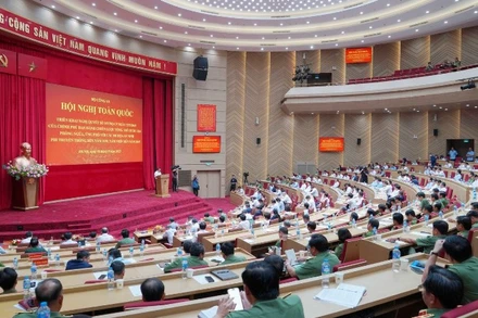 Bộ Công an tổ chức hội nghị triển khai Nghị quyết của Chính phủ về chiến lược tổng thể quốc gia phòng ngừa, ứng phó các đe dọa an ninh phi truyền thống đến năm 2030, tầm nhìn đến năm 2045. (Ảnh Bộ Công an)