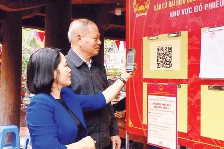 Nhiều hình thức tuyên truyền mới mẻ, sáng tạo đã được triển khai trong cuộc bầu cử. (Ảnh: KIM CHI)