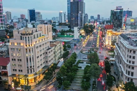 Một góc trung tâm Thành phố Hồ Chí Minh năng động, phát triển.