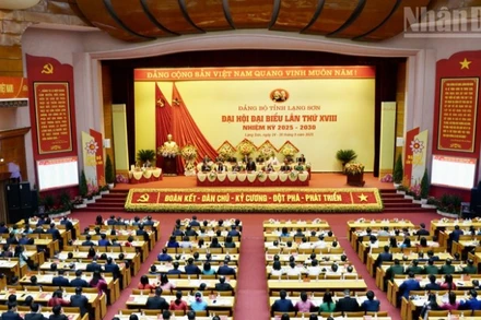 Đại hội Đại biểu Đảng bộ tỉnh Lạng Sơn lần thứ 18, nhiệm kỳ 2025-2030.