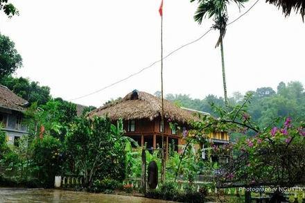 Xóm Mỗ: Sáng - Xanh - Sạch - Đẹp. (Ảnh: Nguyễn Sơn)