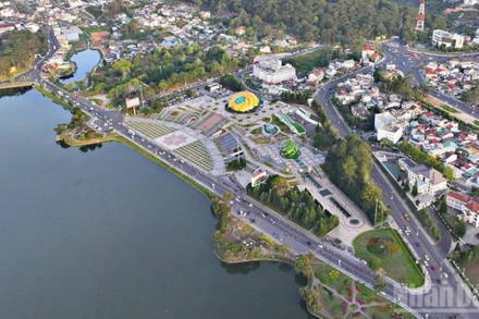 Một góc trung tâm thành phố Đà Lạt, tỉnh Lâm Đồng.