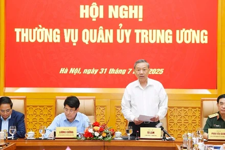 Tổng Bí thư Tô Lâm chủ trì hội nghị. (Ảnh: TTXVN)