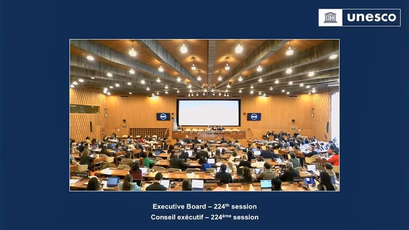 Hội đồng Chấp hành UNESCO thông qua các nghị quyết trong khuôn khổ Kỳ họp lần thứ 224 tại Paris, Cộng hòa Pháp.