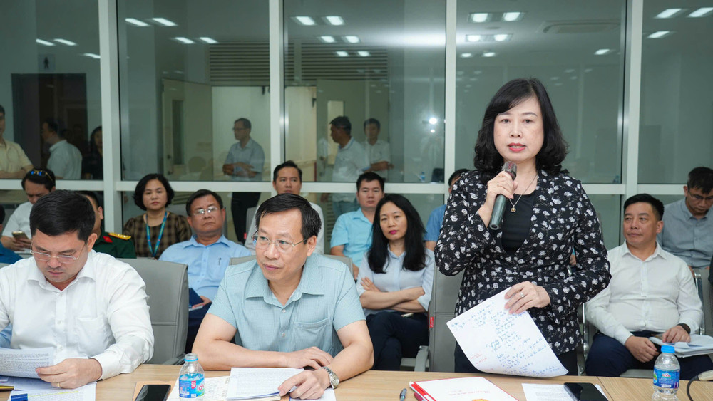 Bộ trưởng Y tế Đào Hồng Lan phát biểu tại hội nghị. a5.jpg