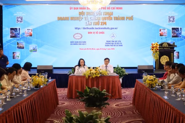Quang cảnh Hội nghị Đối thoại Doanh nghiệp-Chính quyền Thành phố Hồ Chí Minh.