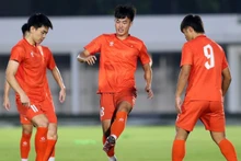 U23 Việt Nam chuẩn bị cho trận chung kết với chủ nhà U23 Indonesia. (Ảnh: VFF)
