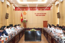 Các đại biểu dự buổi làm việc.