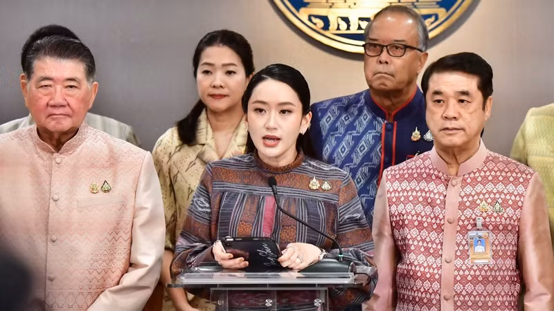 Thủ tướng Paetongtarn Shinawatra họp báo chiều 10/6 về tình hình biên giới giữa Thái Lan và Campuchia. (Ảnh: Văn phòng Thủ tướng Thái Lan)