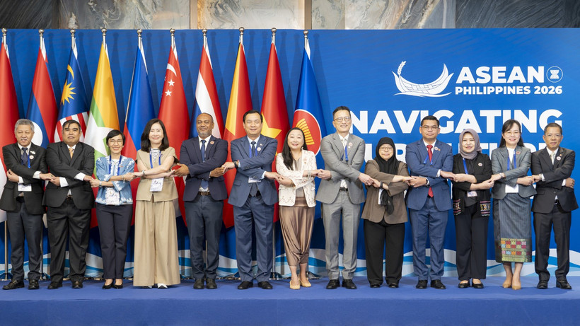 Lãnh đạo cơ quan du lịch các quốc gia ASEAN tại Hội nghị Cơ quan Du lịch Quốc gia ASEAN lần thứ 63 diễn ra vào ngày 26/1 vừa qua. (Ảnh: TITC)