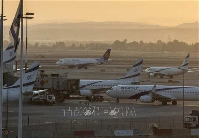 Các máy bay tại sân bay Ben Gurion ở miền trung Israel. (Ảnh tư liệu: TTXVN)