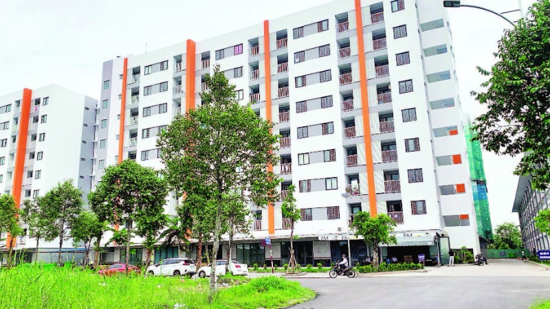 Một góc khu nhà ở Hồng Loan 5C mới hoàn thành và bàn giao khách hàng.