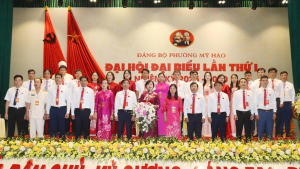 Ban Chấp hành Đảng bộ phường Mỹ Hào, nhiệm kỳ 2025-2030.
