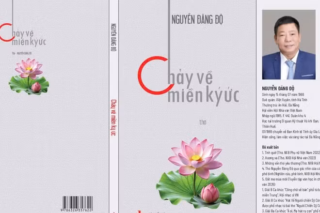 Tập thơ “Chảy về miền ký ức” của nhà thơ Nguyễn Đăng Độ. (Ảnh: NVCC)