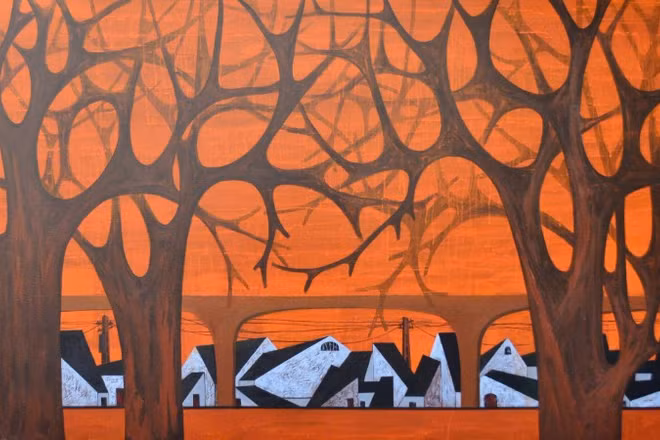 Vẻ đẹp "Phố" trong tranh của họa sĩ Nguyễn Minh.