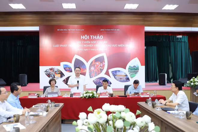 Hội thảo lấy ý kiến góp ý Dự thảo Luật Phát triển công nghiệp văn hóa khu vực miền bắc. (Ảnh: VIỆT HÙNG)