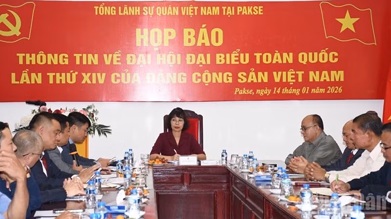 Quang cảnh buổi họp báo. (Ảnh: Cộng tác viên)