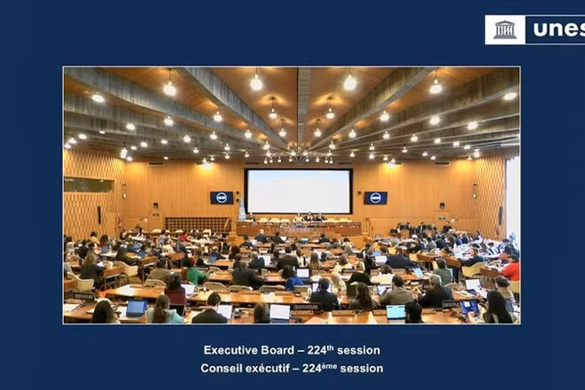 Hội đồng Chấp hành UNESCO thông qua các nghị quyết trong khuôn khổ Kỳ họp lần thứ 224 tại Paris, Cộng hòa Pháp.