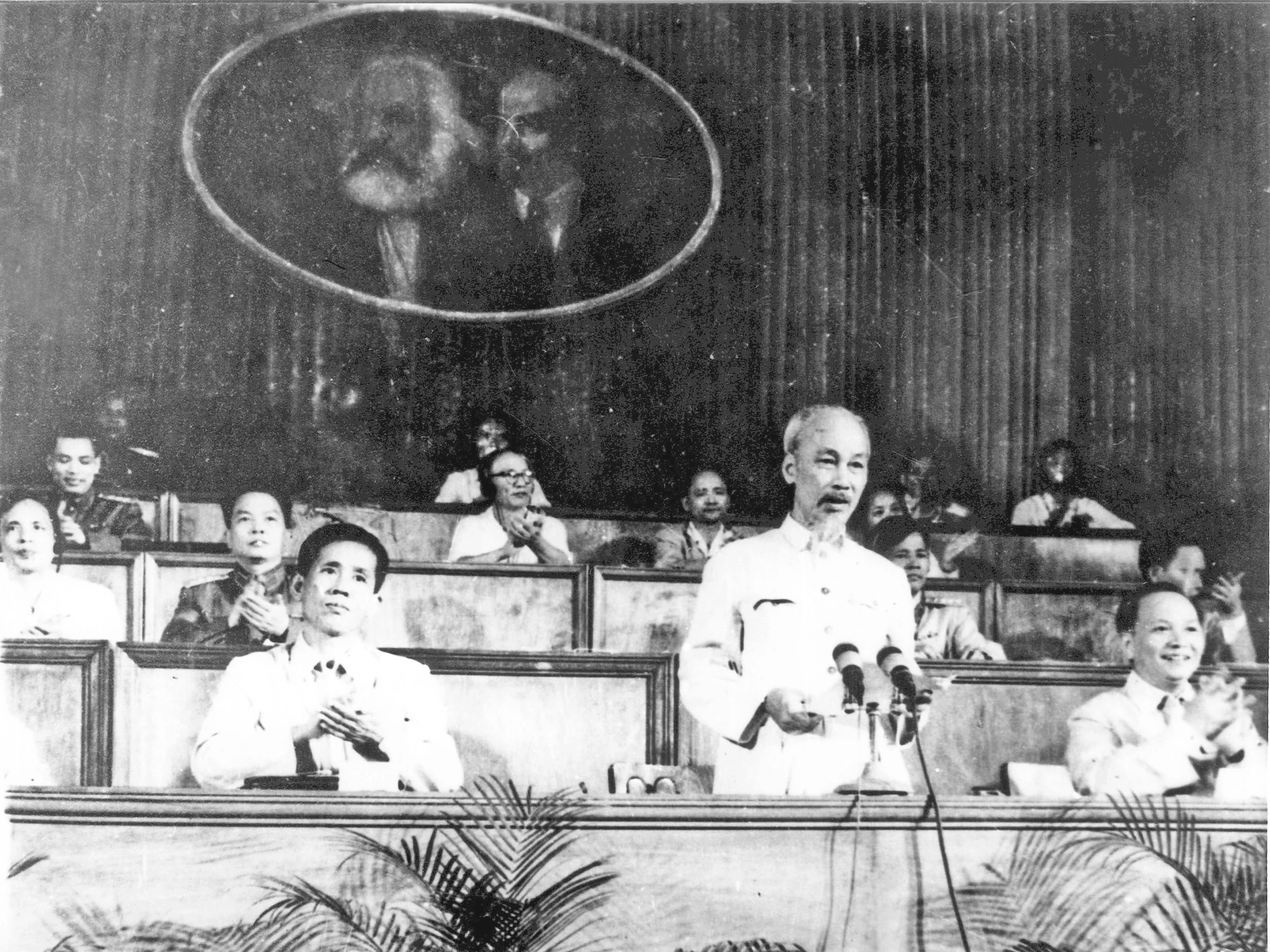 Chủ tịch Hồ Chí Minh tại Đại hội đại biểu toàn quốc lần thứ III của Đảng (tháng 9 năm 1960). (Ảnh Tư liệu)