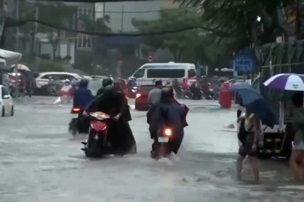 [Video] Mưa trái mùa gây ngập cục bộ nhiều tuyến đường tại TP Hồ Chí Minh