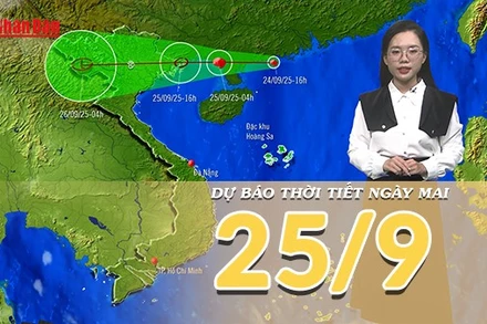 [Video] Dự báo thời tiết đêm nay và ngày mai 25/9/2025: Hoàn lưu bão số 9 gây mưa lớn ở Bắc Bộ và Bắc Trung Bộ
