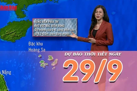 [Video] Dự báo thời tiết ngày 29/9/2025: Bão Bualoi gây mưa lớn cho Bắc Bộ và Bắc Trung Bộ