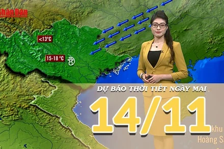 [Video] Dự báo thời tiết đêm nay và ngày mai 14/11/2025: Miền Bắc nằm sâu trong khối khí lục địa lạnh và khô