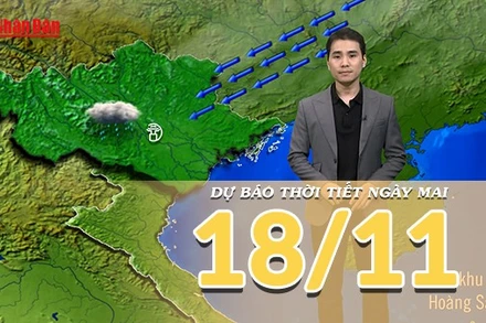 [Video] Dự báo thời tiết đêm nay và ngày mai 18/11/2025: Không khí lạnh cường độ mạnh tràn xuống, Bắc Bộ chuyển rét từ đêm nay