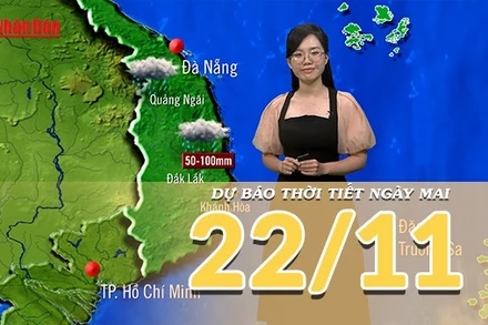 [Video] Dự báo thời tiết đêm nay và ngày mai 22/11/2025: Mưa lớn tiếp diễn ở Trung Bộ