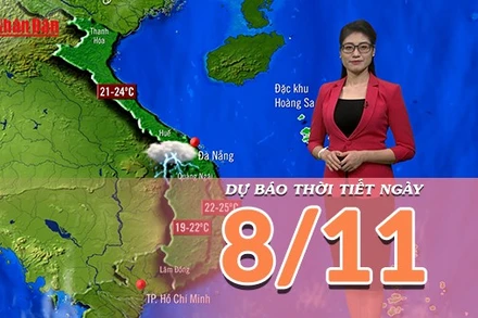 [Video] Dự báo thời tiết ngày 8/11/2025: Mưa trên hầu khắp các khu vực