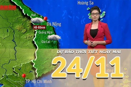 [Video] Dự báo thời tiết đêm nay và ngày mai 24/11/2025: Mưa lớn vẫn tiếp diễn ở Trung Bộ