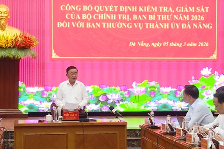 [Video] Công bố quyết định kiểm tra, giám sát đối với Ban Thường vụ Thành ủy Đà Nẵng