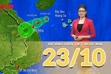 [Video] Dự báo thời tiết đêm nay và ngày mai 23/10/2025: Mưa cường suất lớn ở Trung Bộ