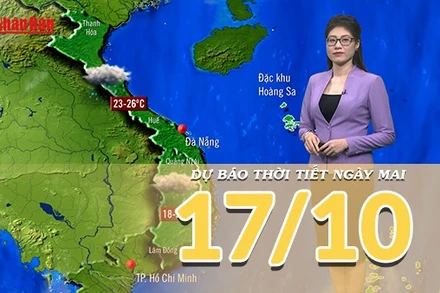 [Video] Dự báo thời tiết đêm nay và ngày mai 17/10/2025: Khu vực Trung Bộ vẫn có điểm mưa to