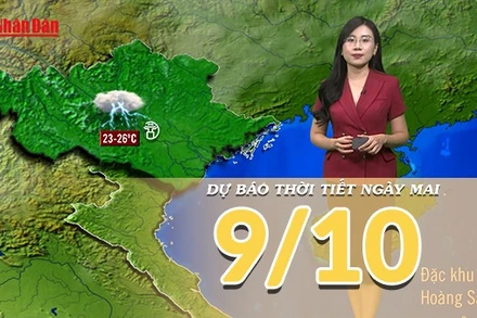 [Video] Dự báo thời tiết đêm nay và ngày mai 9/10/2025: Mưa chỉ còn chủ yếu về đêm