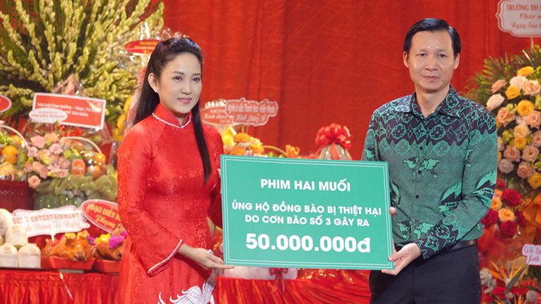 Nhiều đơn vị ủng hộ đồng bào các tỉnh phía bắc bị thiệt hại do cơn bão số 3 tại chương trình.