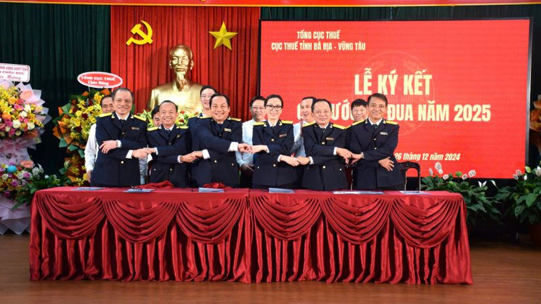 Giao ước thi đua hoàn thành xuất sắc nhiệm vụ năm 2025 của ngành thuế Bà Rịa-Vũng Tàu.