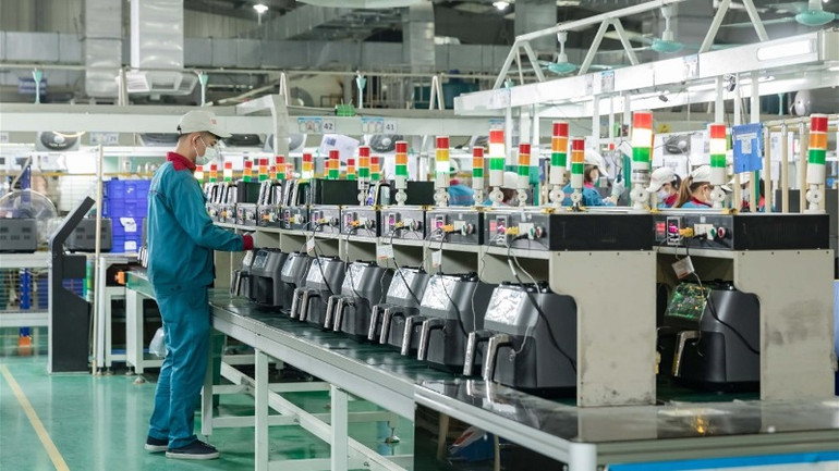 Hoạt động sản xuất tại Công ty cổ phần Tập đoàn Sunhouse. (Ảnh NGUYÊN TRANG)