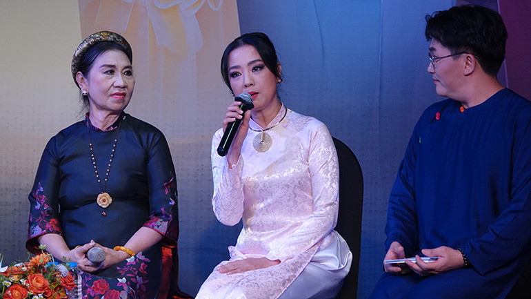 Nghệ sĩ Ưu tú Mỹ Duyên (áo hồng) sẽ đảm nhận vai Đạm Tiên trong Dưới bóng giai nhân.