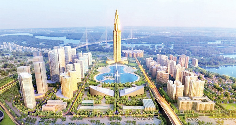 Phối cảnh dự án Thành phố Thông minh Bắc Hà Nội do liên doanh giữa Tập đoàn BRG (Việt Nam) và Tập đoàn Sumitomo (Nhật Bản) làm chủ đầu tư có tổng mức đầu tư là 4,2 tỷ USD, trên tổng diện tích gần 272 ha tại huyện Đông Anh, Hà Nội. Phối cảnh dự án Thành phố Thông minh Bắc Hà Nội do liên doanh giữa Tập đoàn BRG (Việt Nam) và Tập đoàn Sumitomo (Nhật Bản) làm chủ đầu tư có tổng mức đầu tư là 4,2 tỷ USD, trên tổng diện tích gần 272 ha tại huyện Đông Anh, Hà Nội.