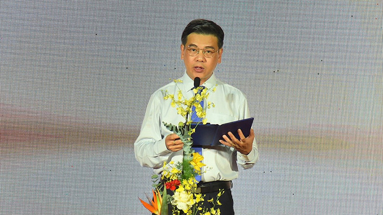 Ông Nguyễn Văn Dũng, Phó Chủ tịch Ủy ban nhân dân Thành phố Hồ Chí Minh phát biểu tại Lễ công bố.